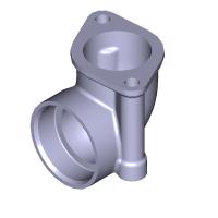 850.1303162-10 Патрубок отводящий водяного насоса нижний